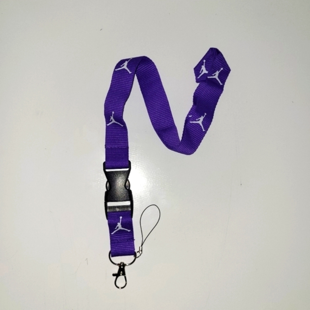 G4. Jordan Combo F One Size Lanyards with Clip (2 Purple) - Picture 5 of 12